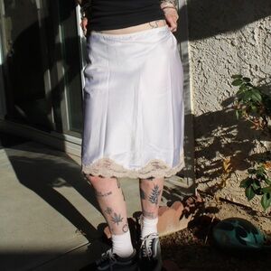 Vintage Christian Dior Ivory Slip Skirt